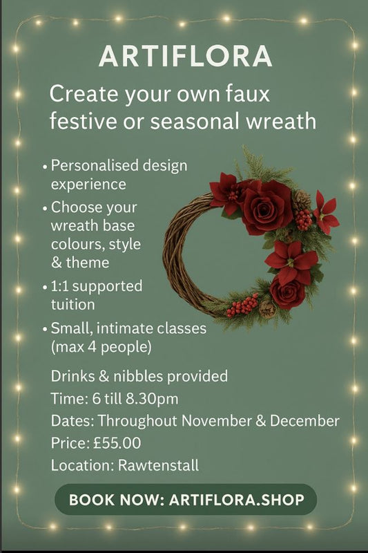Festive Wreath Making Classes - Thursday 11th December 2025 (4 available places)