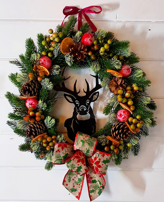 Stag Wreath - 45cm